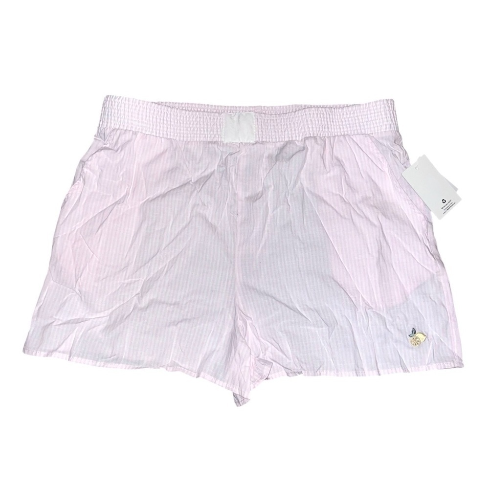 Pink Republic pinstripe embroidered lemon shorts